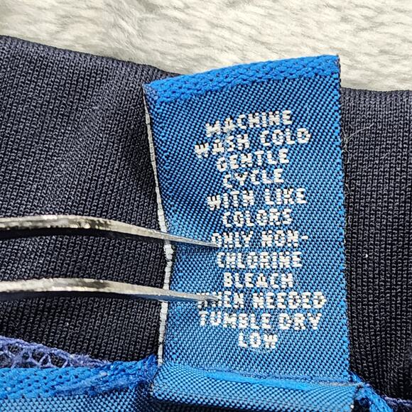 Karen Scott Sport Pants Womens S Blue Purple Side Stripe Fleece Lined Straight - Picture 4 of 9